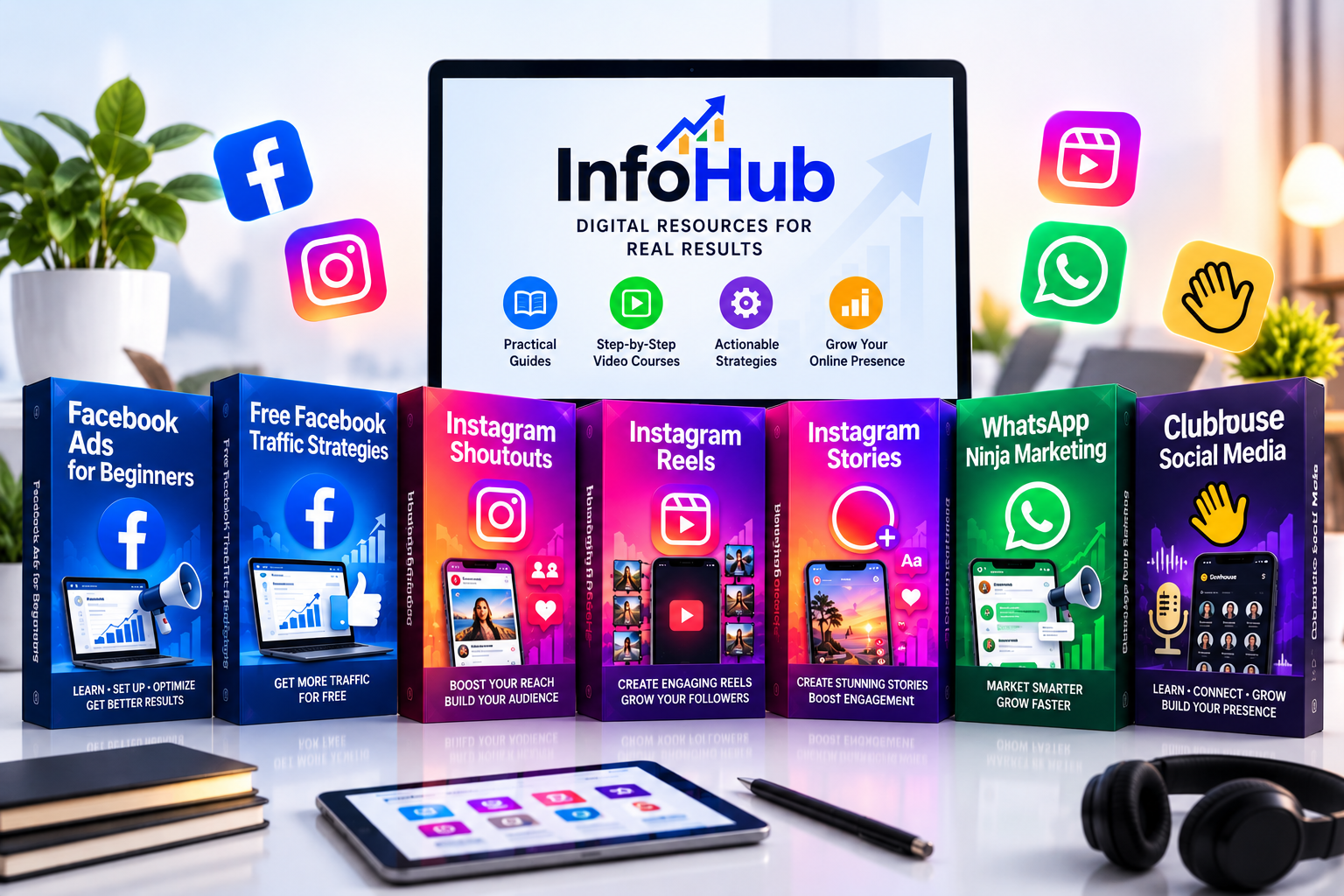 InfoHub digital marketing products collection